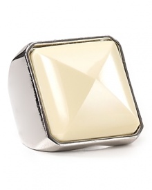 The fashion pack love their statement baubles and this faceted enamel ring from MARC BY MARC JACOBS is a boldly on-trend choice. The fashion pack love their statement baubles and this faceted enamel ring from MARC BY MARC JACOBS is a boldly on-trend choice.