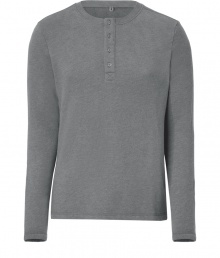 Casual and stylish, this henley-inspired sweatshirt adds trend-right style to your favorite basics - Round neck, front button half placket, long sleeves, slim fit - Wear with jeans or chinos and retro-inspired trainers