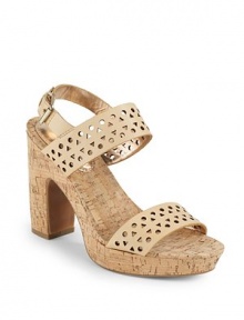 THE LOOKGeometric cutout leather strapsAdjustable ankle strap with buckle closurePadded insoleCork heel, 4 (100mm)Cork platform, ¾ (20mm)Compares to a 3¼heel (80mm)THE MATERIALLeather upperLeather liningRubber soleORIGINImported THE LOOKGeometric cutout leather strapsAdjustable ankle strap with buckle closurePadded insoleCork heel, 4 (100mm)Cork platform, ¾ (20mm)Compares to a 3¼heel (80mm)THE MATERIALLeather upperLeather liningRubber soleORIGINImported