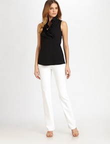 Perfectly designed for a casual-chic day or night out, a classic five-pocket design that's a welcomed addition to any wardrobe.Button closureZip flyFront and back pocketsInseam, about 33Rise, about 1085% cotton/13% polyester/2% elastaneMachine washImportedModel shown is 5'11½ (181cm) wearing US size 4. Perfectly designed for a casual-chic day or night out, a classic five-pocket design that's a welcomed addition to any wardrobe.Button closureZip flyFront and back pocketsInseam, about 33Rise, about 1085% cotton/13% polyester/2% elastaneMachine washImportedModel shown is 5'11½ (181cm) wearing US size 4.