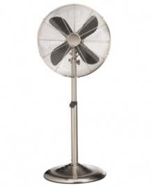 Like the wind. With a 45-watt motor and three speeds of multidirectional airflow, this Deco Breeze floor fan blows blistering heat out of the room. A classic look and stainless steel finish offer cool style in addition to air. One-year warranty. Model DBF0208. Like the wind. With a 45-watt motor and three speeds of multidirectional airflow, this Deco Breeze floor fan blows blistering heat out of the room. A classic look and stainless steel finish offer cool style in addition to air. One-year warranty. Model DBF0208.