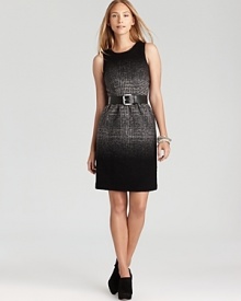 Embrace a modern approach to your 9-to-5 style in a MICHAEL Michael Kors dress emboldened by a graphic print and cinched with a faux-leather belt for fearless femininity. Embrace a modern approach to your 9-to-5 style in a MICHAEL Michael Kors dress emboldened by a graphic print and cinched with a faux-leather belt for fearless femininity.