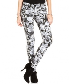 Go bold in Dollhouse's graphic skinnies! Perfect for the print-lovin' season, these trend-right jeans look awesome when paired with a simple tee and cute booties. Go bold in Dollhouse's graphic skinnies! Perfect for the print-lovin' season, these trend-right jeans look awesome when paired with a simple tee and cute booties.
