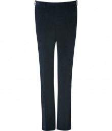 Lend some dandyish style to your office or off-duty look with these versatile corduroy pants from Baldessarini - Flat front with button tab, belt loops, on-seam pockets, back welt pockets with buttons, straight leg with crease details - Style with a matching blazer or a cashmere pullover and a leather jacket Lend some dandyish style to your office or off-duty look with these versatile corduroy pants from Baldessarini - Flat front with button tab, belt loops, on-seam pockets, back welt pockets with buttons, straight leg with crease details - Style with a matching blazer or a cashmere pullover and a leather jacket