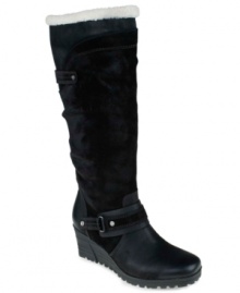 The Ridge boots by Earth combine cool-weather style with some of the best comfort features around, including a padded heel, latex arch support and a breathable faux-fur lining. The Ridge boots by Earth combine cool-weather style with some of the best comfort features around, including a padded heel, latex arch support and a breathable faux-fur lining.