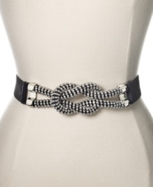 Tie up the loose ends of your fashion evolution with this darling stone-accented belt from Bar III. Tie up the loose ends of your fashion evolution with this darling stone-accented belt from Bar III.