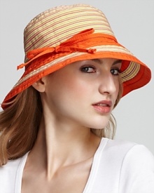 Aqua Ribbon Cloche with Multi Stripes Aqua Ribbon Cloche with Multi Stripes