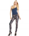 Else Jeans' skinnies go bold with a bold splatter-paint print that's both vintage cool and totally hot right now!