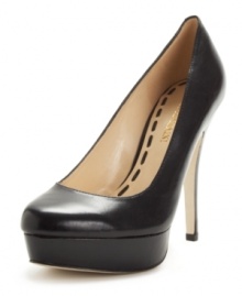 The Enzo Angiolini Smiles Pumps will brighten your day with their versatile career-to-casual styling, bold covered platform, and and must-have finishes. The Enzo Angiolini Smiles Pumps will brighten your day with their versatile career-to-casual styling, bold covered platform, and and must-have finishes.