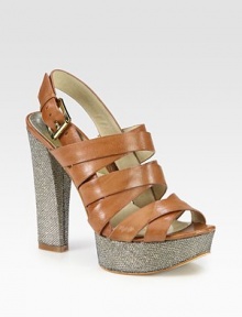 Rich leather straps and an adjustable ankle strap, sweetened by a glitter-encrusted heel and platform. Glitter-coated heel, 5 (125mm)Glitter-coated platform, 1 (25mm)Compares to a 4 heel (100mm)Leather upperLeather liningRubber solePadded insoleImported Rich leather straps and an adjustable ankle strap, sweetened by a glitter-encrusted heel and platform. Glitter-coated heel, 5 (125mm)Glitter-coated platform, 1 (25mm)Compares to a 4 heel (100mm)Leather upperLeather liningRubber solePadded insoleImported