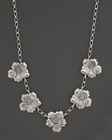 Delicate gardenias, captured at the height of their beauty in sterling silver, bloom on this necklace from Buccellati. Delicate gardenias, captured at the height of their beauty in sterling silver, bloom on this necklace from Buccellati.