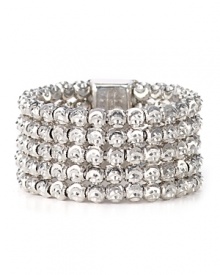 Officia Bernardi's laser cut platinum plated sterling silver ring glitters with luxe, diamond-like sparkle. Officia Bernardi's laser cut platinum plated sterling silver ring glitters with luxe, diamond-like sparkle.