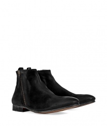 With a luxe vintage aesthetic, these sophisticated ankle boots from N.d.c are a new season must-have - Rounded upturned toe, stylishly distressed leather, low heel, side zip closure, back pull-on tab - Wear with straight leg jeans, a long sleeve henley, and a vintage-style leather jacket With a luxe vintage aesthetic, these sophisticated ankle boots from N.d.c are a new season must-have - Rounded upturned toe, stylishly distressed leather, low heel, side zip closure, back pull-on tab - Wear with straight leg jeans, a long sleeve henley, and a vintage-style leather jacket