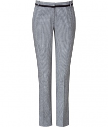 Add classic style to your workweek look with these sophisticated trousers from Paul Smith - Flat front, contrasting detail at waistband, belt loops, off-seam pockets, back welt pockets with button, straight leg - Wear with a silk blouse, a blazer, and classic pumps Add classic style to your workweek look with these sophisticated trousers from Paul Smith - Flat front, contrasting detail at waistband, belt loops, off-seam pockets, back welt pockets with button, straight leg - Wear with a silk blouse, a blazer, and classic pumps
