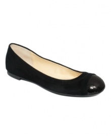 Cute and capped. GUESS' Xia flats do things a little differently with their cute, textured capped toe. Cute and capped. GUESS' Xia flats do things a little differently with their cute, textured capped toe.
