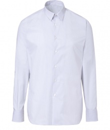Perfect for work or play, this classic striped button-down from PS Paul Smith is as versatile as it is stylish - Small spread collar, long sleeves, front button placket, shirttail hemline - Slim fit - Pair with straight leg jeans, chinos, or sleek trousers Perfect for work or play, this classic striped button-down from PS Paul Smith is as versatile as it is stylish - Small spread collar, long sleeves, front button placket, shirttail hemline - Slim fit - Pair with straight leg jeans, chinos, or sleek trousers