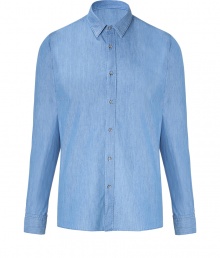 Dress up your casual look with this sophisticated button up from Hugo - Small spread collar, front button placket, slim fit, denim-like color - Pair with jeans or chinos and trainers Dress up your casual look with this sophisticated button up from Hugo - Small spread collar, front button placket, slim fit, denim-like color - Pair with jeans or chinos and trainers