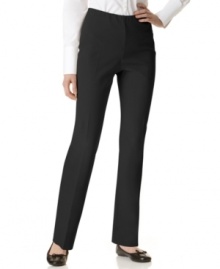 Sleek and sophisticated, these J Jones New York pants feature side-zip styling and a comfy elastic waistband for ease of wear. Sleek and sophisticated, these J Jones New York pants feature side-zip styling and a comfy elastic waistband for ease of wear.