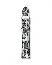 So timely: Michele lends its ever-chic watches an on-trend touch with this interchangeable watch strap, designed to customize your chronograph. So timely: Michele lends its ever-chic watches an on-trend touch with this interchangeable watch strap, designed to customize your chronograph.