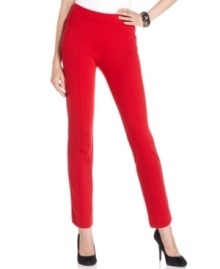 Keep your work wardrobe colorful (and still office-appropriate) with JM Collection's brilliant cropped skinny pants.