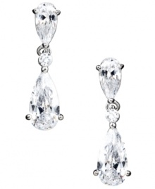 Spruce up your special occasion style with the perfect finishing touch. CRISLU's stunning teardrop earrings feature pear and round-cut cubic zirconias (3-5/8 ct. t.w.) set in platinum-plated sterling silver. Approximate drop: 9/10 inch. Spruce up your special occasion style with the perfect finishing touch. CRISLU's stunning teardrop earrings feature pear and round-cut cubic zirconias (3-5/8 ct. t.w.) set in platinum-plated sterling silver. Approximate drop: 9/10 inch.