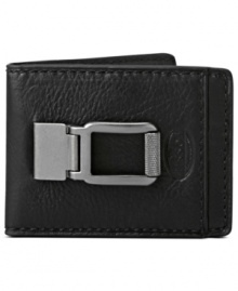 Carry your bills in style with this casually cool bi-fold wallet from Fossil. Crafted from rich leather, it features a metal money clip and detail stitching. Carry your bills in style with this casually cool bi-fold wallet from Fossil. Crafted from rich leather, it features a metal money clip and detail stitching.