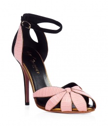 Luxurious sandals made ..of finely textured, rose-colored leather - Crazy trendy, sophisticated and sexy - With a flower-shaped front strap and stylish gold piping - Sturdy and comfortable heel plus ankle strap - Delicate 11 cm (4.3) stiletto heel - Classy styling: with your LBD or a floral dress. cool styling: with leather leggings Luxurious sandals made ..of finely textured, rose-colored leather - Crazy trendy, sophisticated and sexy - With a flower-shaped front strap and stylish gold piping - Sturdy and comfortable heel plus ankle strap - Delicate 11 cm (4.3) stiletto heel - Classy styling: with your LBD or a floral dress. cool styling: with leather leggings