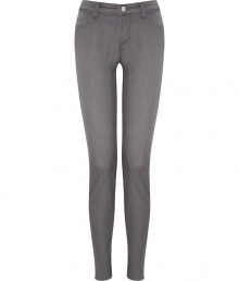 Inject high style to your casual basics with these trend-right grey jeans from J Brand - Classic five-pocket styling, skinny, straight leg - Pair with an oversized tee, a draped front leather jacket, and platforms of flats Inject high style to your casual basics with these trend-right grey jeans from J Brand - Classic five-pocket styling, skinny, straight leg - Pair with an oversized tee, a draped front leather jacket, and platforms of flats