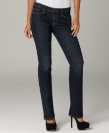 Slight fading and floral embroidery on the back pockets lend a boho vibe to these cute jeans from Lucky Brand Jeans! Pair them with a chunky knit cardigan for a vintage-inspired look. Slight fading and floral embroidery on the back pockets lend a boho vibe to these cute jeans from Lucky Brand Jeans! Pair them with a chunky knit cardigan for a vintage-inspired look.