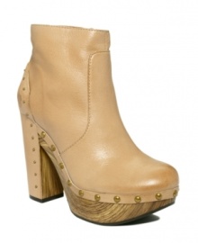Flared jeans: meet your new best friend. The classic clog detailing and faux wooden heel of the Terrace booties by Lucky Brand scream 70s style. Flared jeans: meet your new best friend. The classic clog detailing and faux wooden heel of the Terrace booties by Lucky Brand scream 70s style.