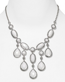 Make a sparkly statement with this multi drop necklace from Lora Paolo. Wear it to enliven a basic neckline or slip it over something silky to fancy-up your favorite frock. Make a sparkly statement with this multi drop necklace from Lora Paolo. Wear it to enliven a basic neckline or slip it over something silky to fancy-up your favorite frock.