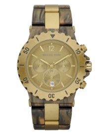 Bronze, gold and brown hues complement the timeless design of this Michael Kors timepiece. Bronze, gold and brown hues complement the timeless design of this Michael Kors timepiece.