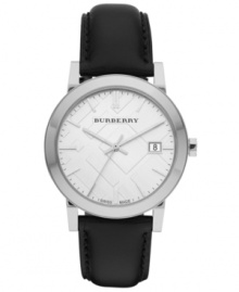 Burberry style, redefined. This precise Swiss watch showcases modern check patterns and rich leathers.