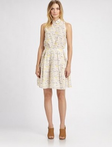 The nostalgic, subtle travel print decorating this sleeveless silhouette has a hand-drawn feel.Point collarSleevelessButton frontGathered hemlineAbout 18 from shoulder to hemCotton/silkDry cleanMade in ItalyModel shown is 5'10½ (179cm) wearing US size 4. The nostalgic, subtle travel print decorating this sleeveless silhouette has a hand-drawn feel.Point collarSleevelessButton frontGathered hemlineAbout 18 from shoulder to hemCotton/silkDry cleanMade in ItalyModel shown is 5'10½ (179cm) wearing US size 4.