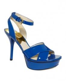 Brightly sophisticated. MICHAEL Michael Kors' Gideon platform sandals are the perfect colorful finish. Brightly sophisticated. MICHAEL Michael Kors' Gideon platform sandals are the perfect colorful finish.