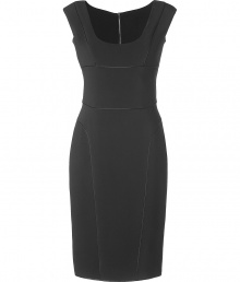Luxurious dress in fine rayon blend - classic color black - very comfortable due to stretch content - feminine figure hugging shift cut, no sleeves - skirt in typical pencil knee length - elegant crew neck - two-way zipper - a dream dress, visibly noble and sophisticated - sensational 6 pound slimming effect - a carreer booster at the job, a hit for posh evening events - pairs with all kind of jewelery from pearls to a gold necklace to rhinestones Luxurious dress in fine rayon blend - classic color black - very comfortable due to stretch content - feminine figure hugging shift cut, no sleeves - skirt in typical pencil knee length - elegant crew neck - two-way zipper - a dream dress, visibly noble and sophisticated - sensational 6 pound slimming effect - a carreer booster at the job, a hit for posh evening events - pairs with all kind of jewelery from pearls to a gold necklace to rhinestones