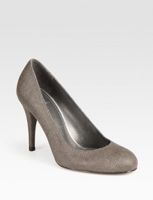 Step out in this timeless silhouette of reptile-embossed leather on an elevated heel. Self-covered heel, 4 (100mm)Embossed leather upperLeather lining and solePadded insoleMade in SpainOUR FIT MODEL RECOMMENDS ordering true size. Step out in this timeless silhouette of reptile-embossed leather on an elevated heel. Self-covered heel, 4 (100mm)Embossed leather upperLeather lining and solePadded insoleMade in SpainOUR FIT MODEL RECOMMENDS ordering true size.