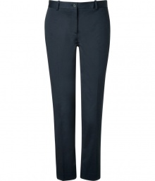 With a pristine tailored cut and timeless-classic hue, Jil Sander Navys navy pants are an essential new-season staple - Side and buttoned back slit pockets, zip fly, button closure, belt loops - Slim, straight leg - Wear with a bright button-down, heels and a leather tote With a pristine tailored cut and timeless-classic hue, Jil Sander Navys navy pants are an essential new-season staple - Side and buttoned back slit pockets, zip fly, button closure, belt loops - Slim, straight leg - Wear with a bright button-down, heels and a leather tote