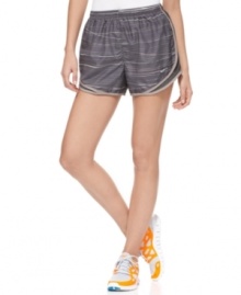 Nike offers a stylish touch to your workout with these running shorts. Smart features like side insets for ventilation and an internal security pocket let you go the distance! Nike offers a stylish touch to your workout with these running shorts. Smart features like side insets for ventilation and an internal security pocket let you go the distance!