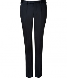 Lend some dandyish style to your office or off-duty look with these versatile cotton pants from Baldessarini - Flat front with button tab, belt loops, on-seam pockets, back welt pockets with buttons, straight leg with crease details - Slim tailored fit - Style with a matching blazer or a cashmere pullover and a leather jacket Lend some dandyish style to your office or off-duty look with these versatile cotton pants from Baldessarini - Flat front with button tab, belt loops, on-seam pockets, back welt pockets with buttons, straight leg with crease details - Slim tailored fit - Style with a matching blazer or a cashmere pullover and a leather jacket