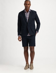 Woven cotton designed with adjustable button waist tabs for a comfortable fit.Front zipperFront slash pocketsButton waist tabsBack welt pocketsInseam, about 3290% cotton/10% flaxMachine washMade in the USA of imported fabric Woven cotton designed with adjustable button waist tabs for a comfortable fit.Front zipperFront slash pocketsButton waist tabsBack welt pocketsInseam, about 3290% cotton/10% flaxMachine washMade in the USA of imported fabric