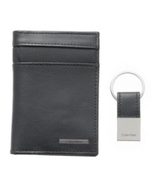 Add this wallet and key fob from Calvin Klein to complete your sleek urban look. Add this wallet and key fob from Calvin Klein to complete your sleek urban look.