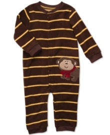 Prepare him to pal around with friends in one of these cool and cozy striped coveralls from Carter's. Prepare him to pal around with friends in one of these cool and cozy striped coveralls from Carter's.