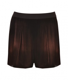 Dressed up with a silk-infused mix of plush velvet, Theyskens Theorys track shorts are as comfy as they are cool - Elasticized waistband, side slit detail - Loose fit - Team with the matching top and edgy lace-up boots Dressed up with a silk-infused mix of plush velvet, Theyskens Theorys track shorts are as comfy as they are cool - Elasticized waistband, side slit detail - Loose fit - Team with the matching top and edgy lace-up boots