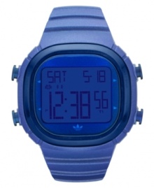 Get energized with this cool blue digital watch from the always-sporty adidas. Get energized with this cool blue digital watch from the always-sporty adidas.