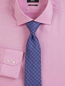 A clean, gently textured dress shirt is cut with a classic fit. ButtonfrontRegular fitSpread collarCottonDry cleanImported A clean, gently textured dress shirt is cut with a classic fit. ButtonfrontRegular fitSpread collarCottonDry cleanImported
