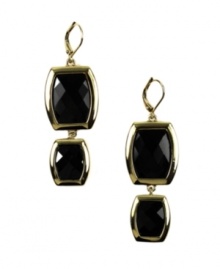 A classic piece in complementary color. Earrings by AK Anne Klein feature a simple design in rounded, plastic jet beads. Crafted in gold tone mixed metal. Approximate drop: 1-3/4 inches. A classic piece in complementary color. Earrings by AK Anne Klein feature a simple design in rounded, plastic jet beads. Crafted in gold tone mixed metal. Approximate drop: 1-3/4 inches.