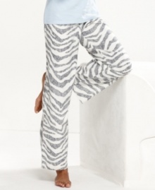 Take a mental break from the cold with the cool zebra print of these soft, flannel pajama pants by Alfani. Take a mental break from the cold with the cool zebra print of these soft, flannel pajama pants by Alfani.