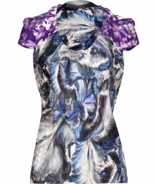 Make a sartorial splash at cocktail hour in Peter Pilottos characteristic mixed-print silk top, perfect for wearing as a statement separate with streamlined trousers and slick heels - Scooped neckline, cap sleeves, longer pleated back - Softly tailored fit - Team with sharply cut separates and jet black accessories Make a sartorial splash at cocktail hour in Peter Pilottos characteristic mixed-print silk top, perfect for wearing as a statement separate with streamlined trousers and slick heels - Scooped neckline, cap sleeves, longer pleated back - Softly tailored fit - Team with sharply cut separates and jet black accessories