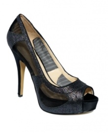 Every night could use a little glitz and glamour. Step it up with the glittery mesh Stiletto evening pumps by Enzo Angiolini. Every night could use a little glitz and glamour. Step it up with the glittery mesh Stiletto evening pumps by Enzo Angiolini.